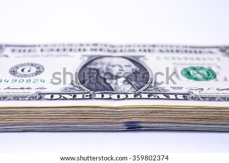 Dollar banknotes 1 Dollar currency of the United States useful as a background