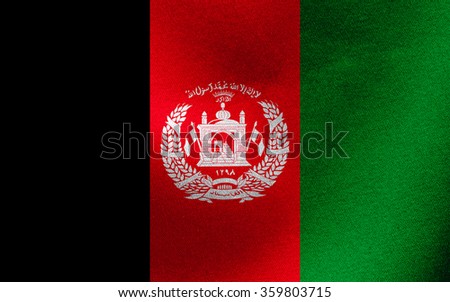 Closeup of Afghanistan flag