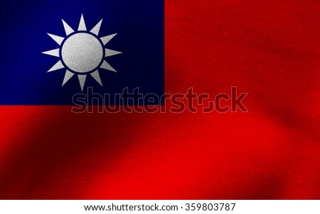 Closeup of Taiwan flag