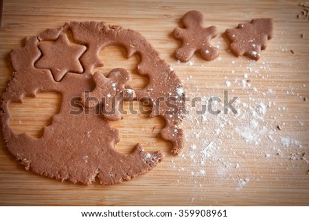 The dough for gingerbread 