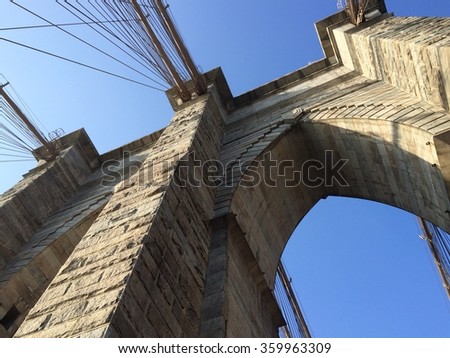 Brooklyn Bridge in NYC, USA.
