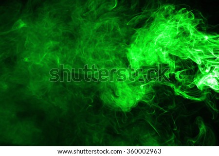Green Smoke Abstract on white background