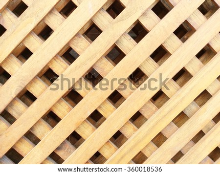 Wooden grid, the background of woven wood