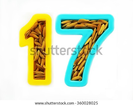 number seventeen  from ear of grains