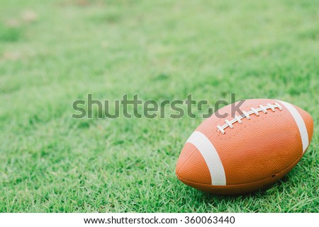 American Football Close up on Field,Select focus.