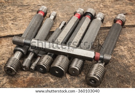 thread checking gauges Royalty-Free Stock Photo #360103040