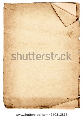 Old vintage book isolated on white background