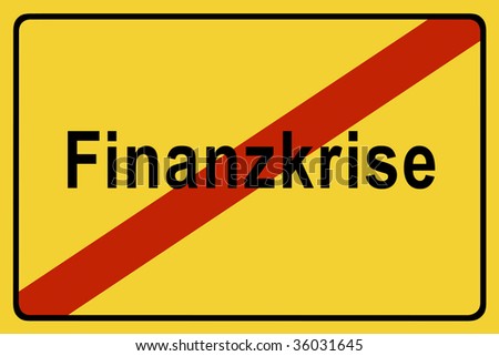 graphic symbol of a traffic sign, finance crises