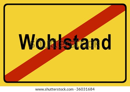 graphic symbol of a traffic sign, wealth