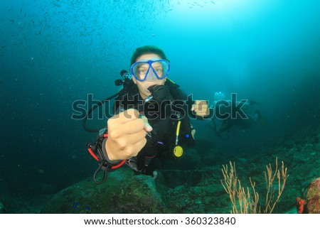 Young Woman Scuba diver