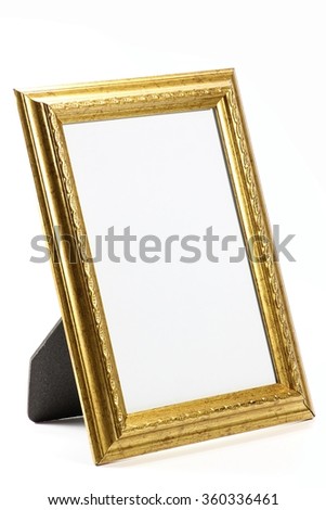 blank picture frame isolated on white background