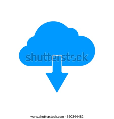 cloud icon, flat vector illustration. EPS 10