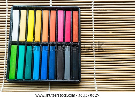 colourful oil pastel sticks