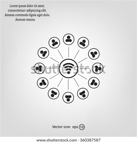 Wireless Icon, vector illustration.