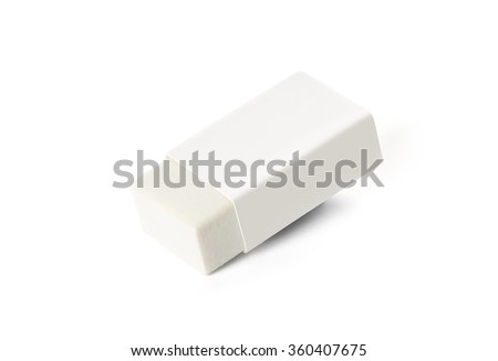 Eraser isolated on white background Royalty-Free Stock Photo #360407675