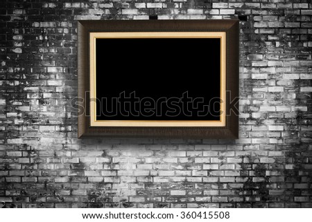 frame on brick wall