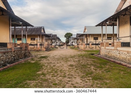 Buildings of a prison Camp de la Transportation in St Laurent du Maroni, French Guiana