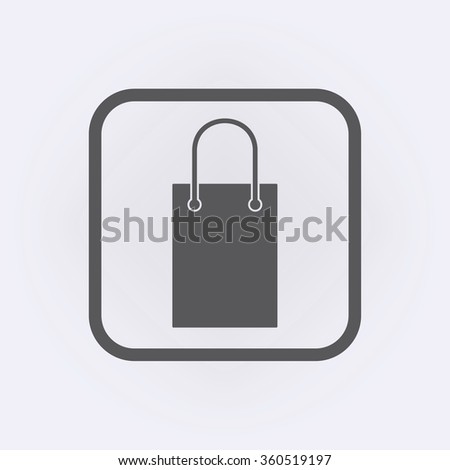 Shopping bag icon. Vector illustration