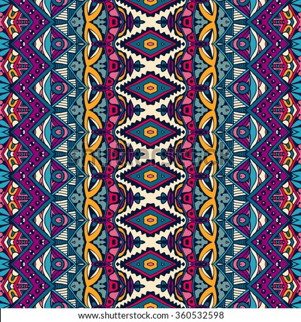 ethnic tribal  festive pattern for fabric. Abstract geometric colorful seamless pattern ornamental. Mexican design