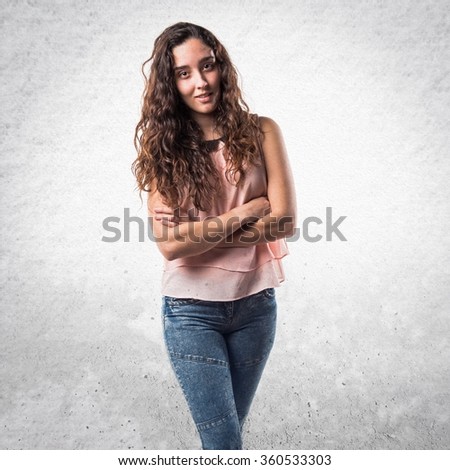 Teenager model posing in studio