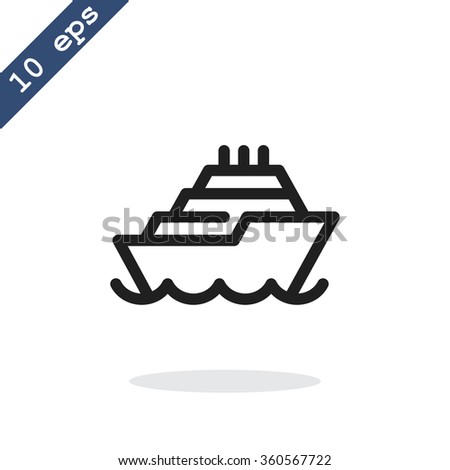 ship, web icon. vector design
