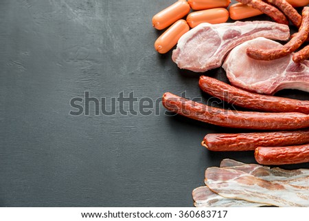 Sources of saturated fats Royalty-Free Stock Photo #360683717