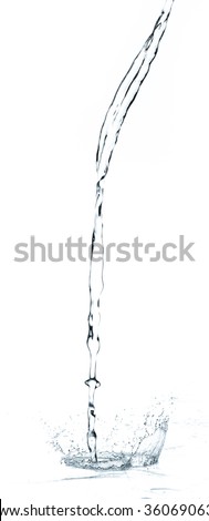 water splash isolated on white background Royalty-Free Stock Photo #360690635