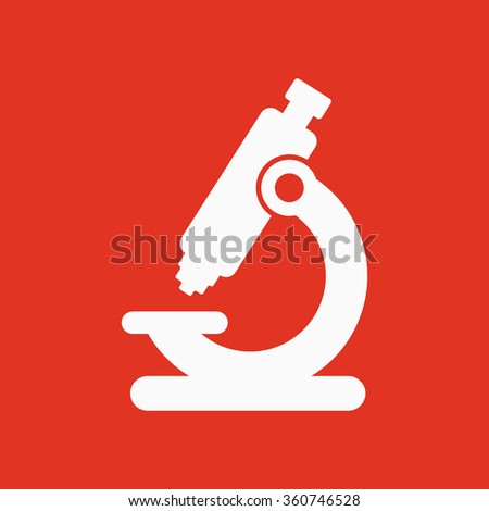 The microscope icon. Medicine and research, laboratory, science symbol. Flat Vector illustration