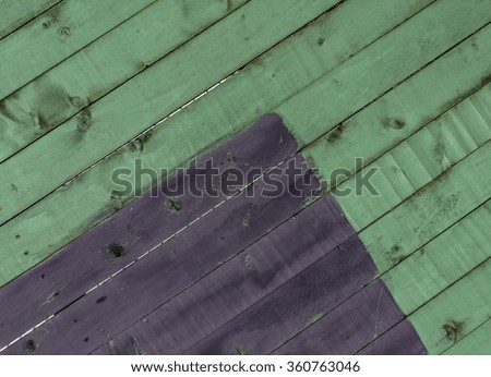 Green and gray wood board texture. Architectural background.