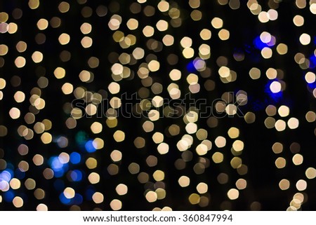 Defocused bokeh lights,golden