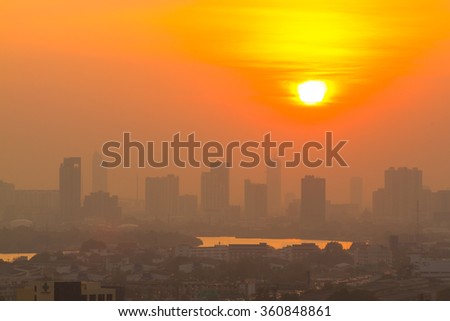 Picture of Bangkok city from high view.