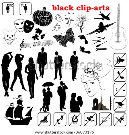 black clip-arts collection