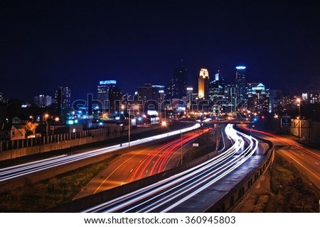 Night Skyline of Minneapolis