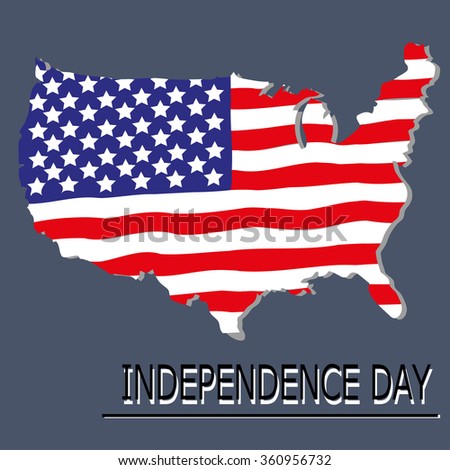 American Independence Day, logo, card, background