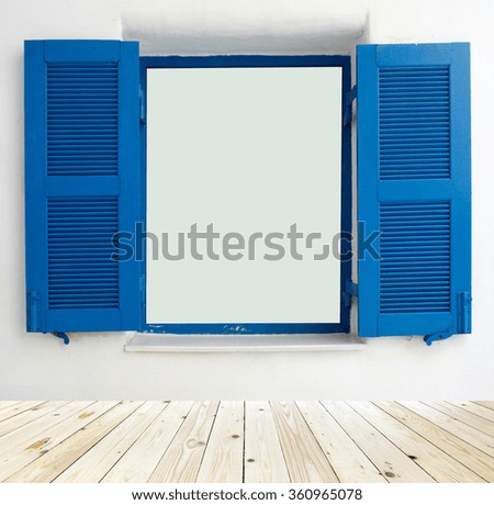 old wood window with wood floor
