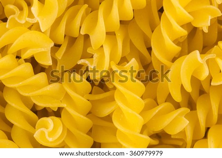 Raw pasta yellow