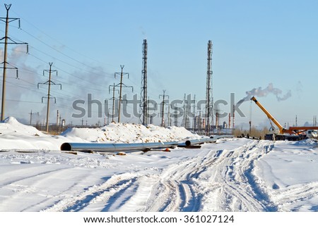 construction and installation of underground gas pipeline of high pressure in winter conditions
