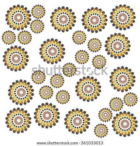 Vector white flower abstract ornaments embroidery. Can be used for wallpaper, damask fabric, pattern fills, web page background, surface textures