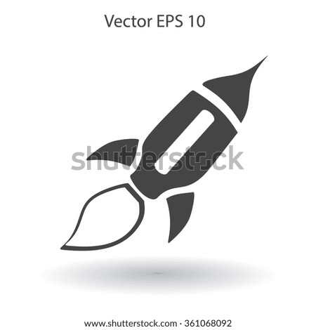 Flat rocket icon.