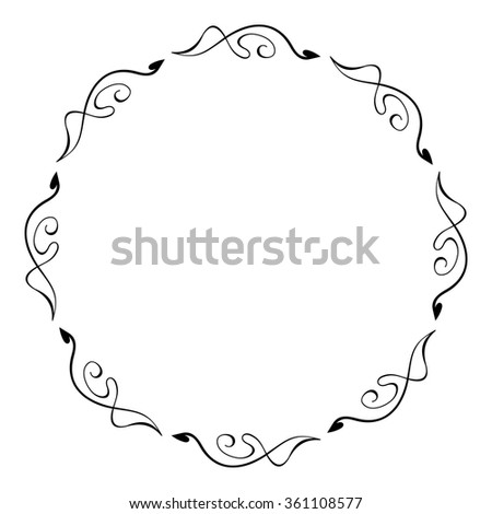 Abstract round silhouette frame