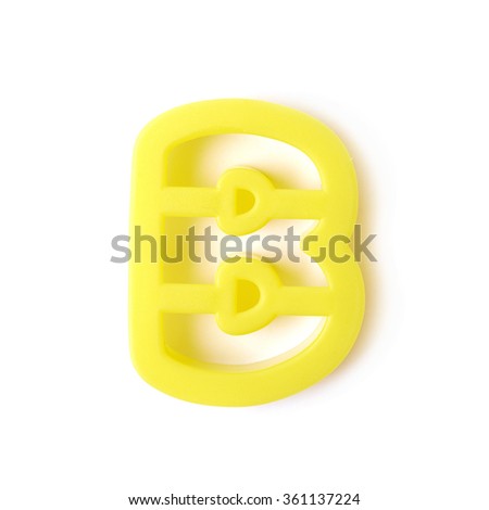 Single B letter form isolated