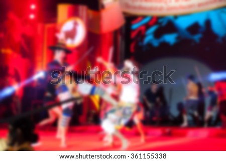 blurry image backgruond of showing on stage in festival