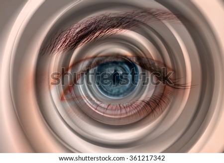 Hypnosis Spiral in eye