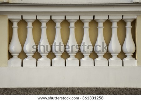 series of balusters, architectural decoration