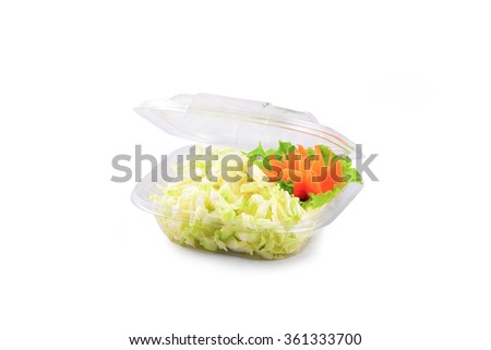 isolated salad for delivery