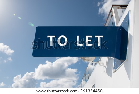 Real estate TO LET sign.
