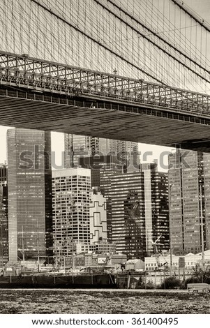 Magnificence of New York Buildings in black and white.