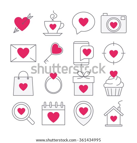 Valentine's Day Heart Icon Set