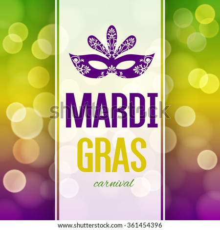 Mardi Gras carnival background with masquerade mask silhouette Royalty-Free Stock Photo #361454396