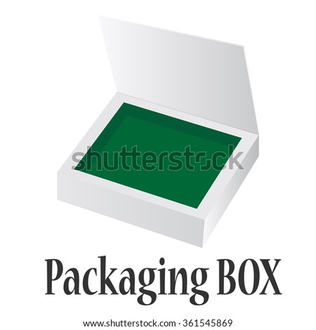  Open Box For Candy Or Your Idea. Box on White Background